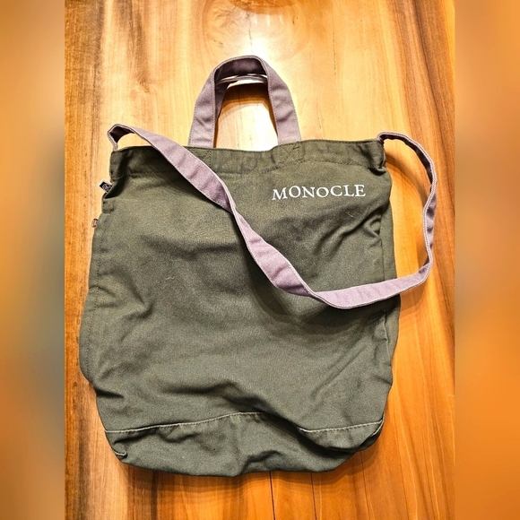 Monocle Voyage Canvas Dark Olive Tote